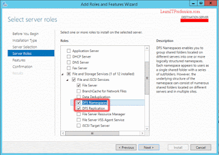 how to install and configure dfs on windows server 2012 r2