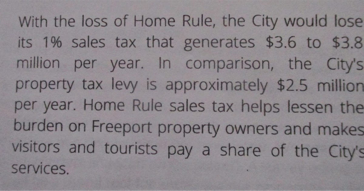 Tutty's Town Facts or Fiction about Home Rule in Freeport, Illinois?