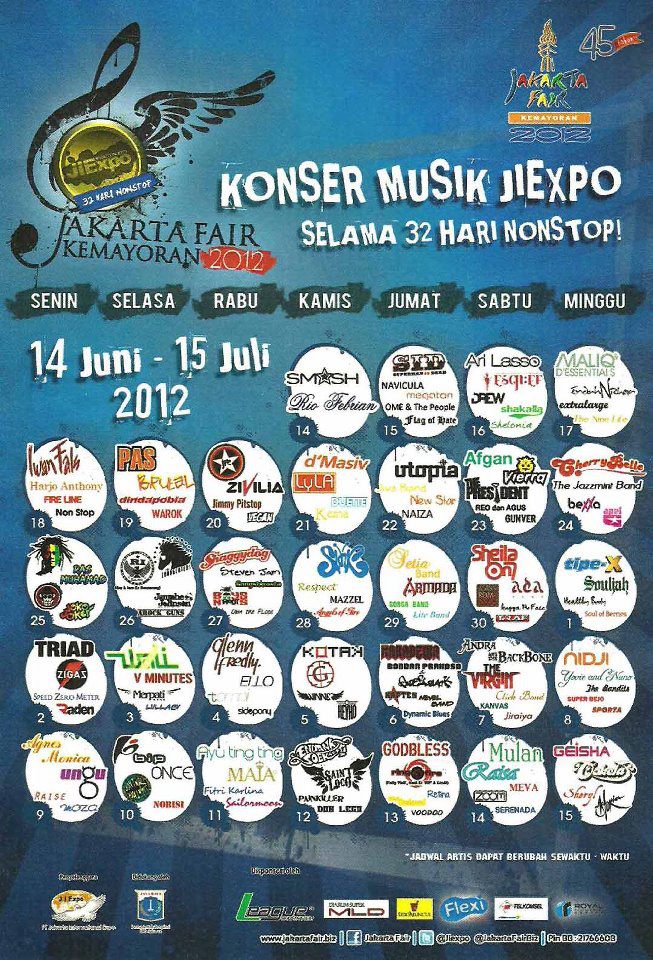 Prj Kemayoran Sudah Dibuka Berikut Jadwal Konser Musik Di Jakarta Fair