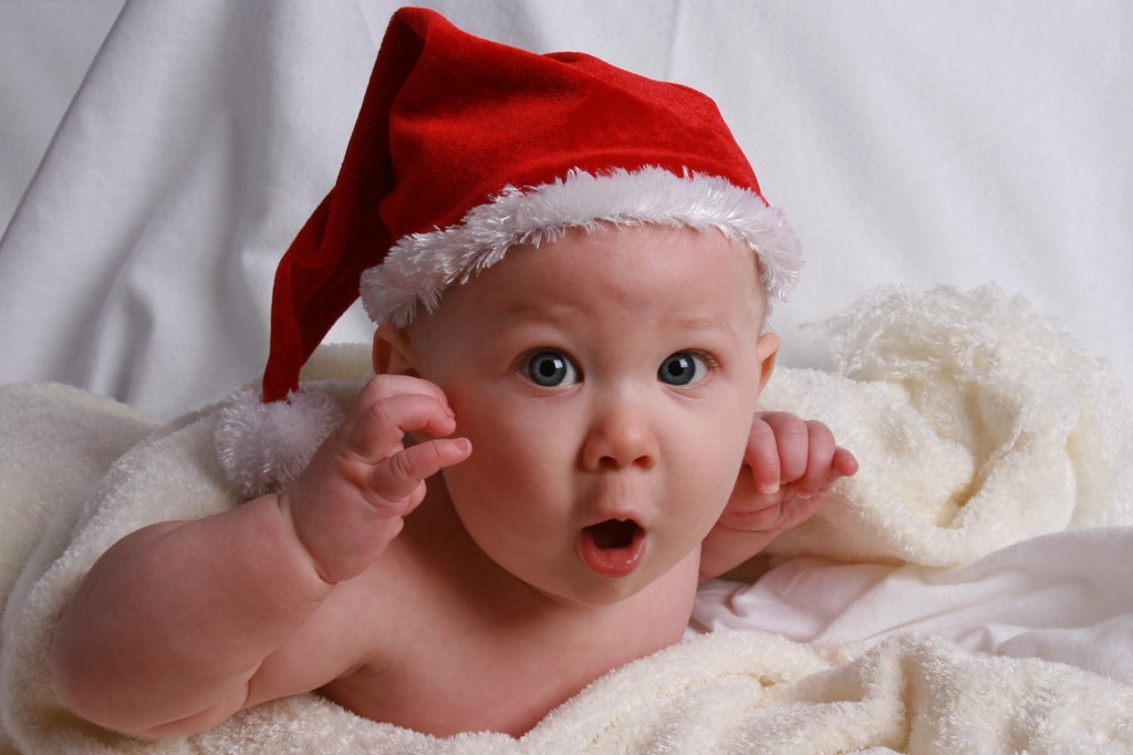 Festivals Pictures: little santa baby, little santa children, santa dressed baby, santa dresses