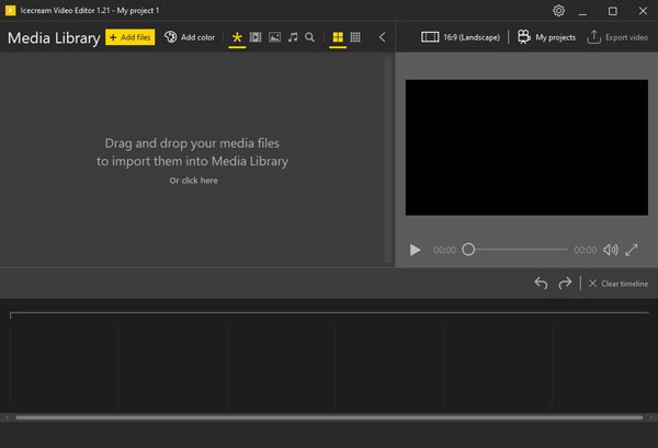 Icecream Video Editor เป็นซอฟต์แวร์ตัดต่อวิดีโอฟรีสำหรับ Windows