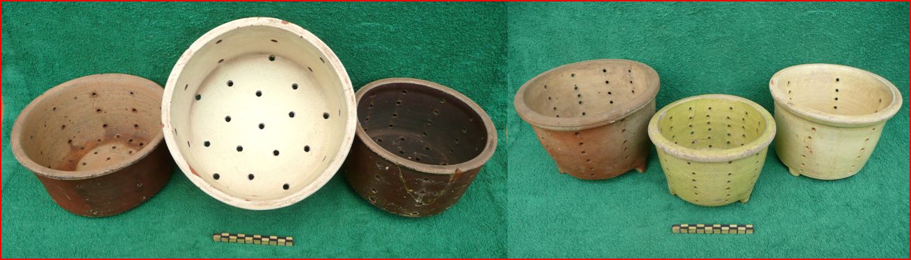 Vieux outils et art populaire: Faisselle en terre cuite