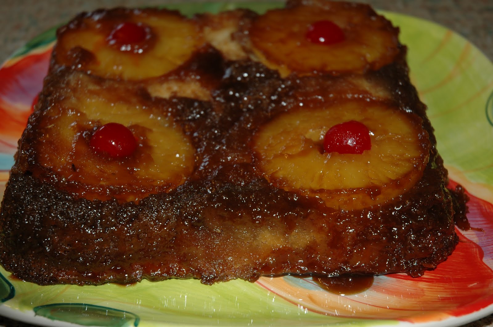 DeLish DeMaria Pineapple Upside Down Cake + Dinner's Balsamic BBQ Sauce