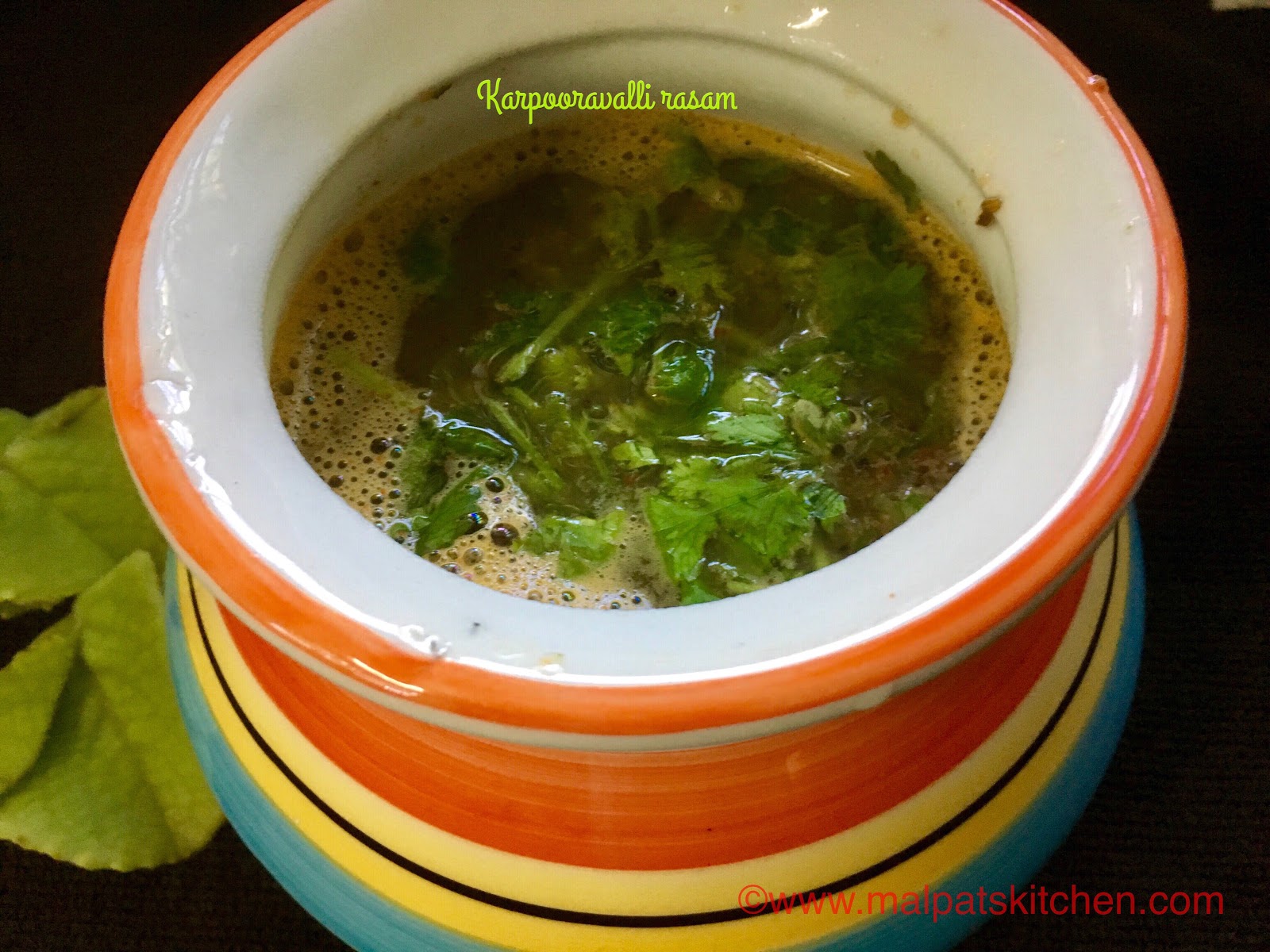 KARPOORAVALLI RASAM, how to make rasam out of Ajwain leaves Malpats