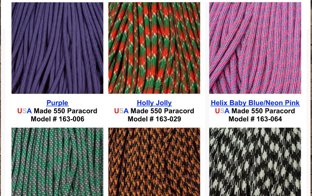 Paracord Insider Popular Colors 550 Paracord On Sale Now