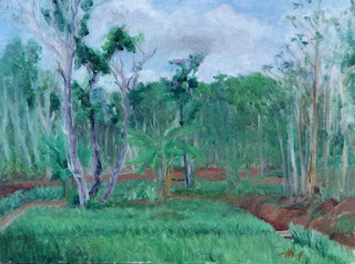 Rice Field (Sawah) painting Rice Field (Sawah) painting