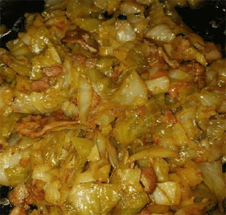 FRIED CABBAGE WITH BACON, ONION, AND GARLIC