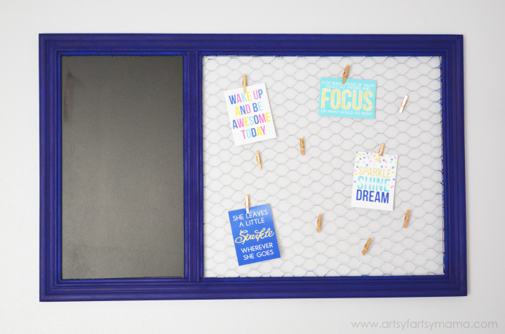 DIY Memo Board at artsyfartsymama.com