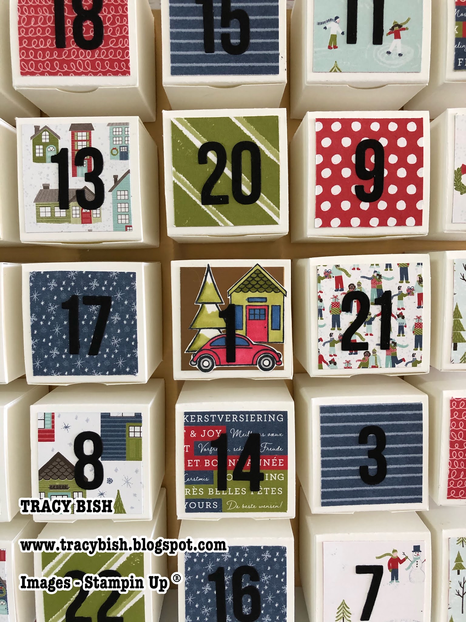 How To Create an "AVENT CALENDAR" using the Stampin Up's "Trimming The