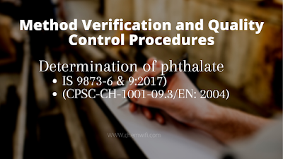 Method Verification and Quality Control Procedures for Determination of phthalate