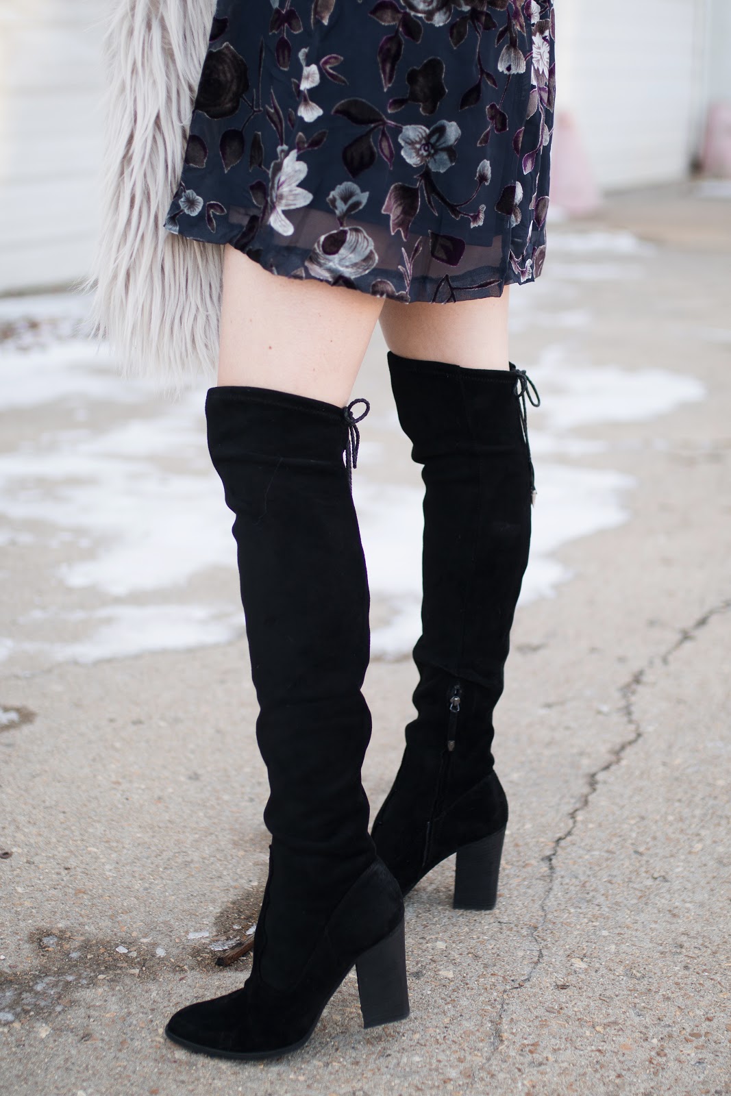 suede over-the-knee boots