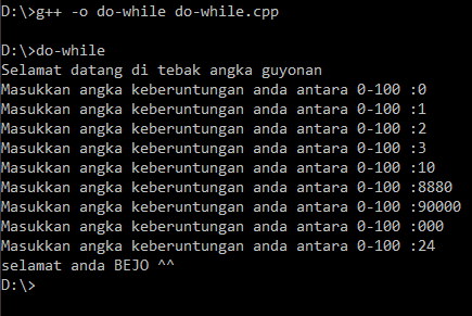 Struktur Looping pada C++ ~ Luluk Fadiyah_246