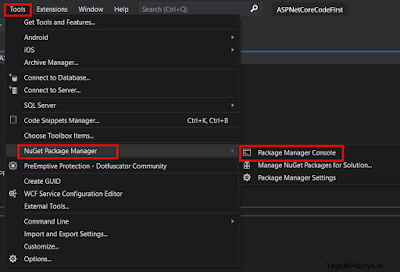 Understanding Code First Approach Of Entity Framework Core - YogeshHadiya.in