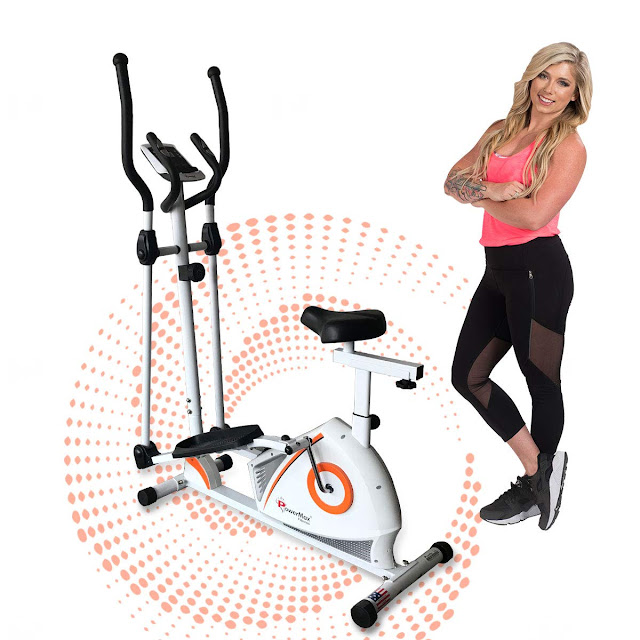 Leeway Steel Air Bike Exercise Cycle with Back Support