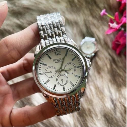 Đồng hồ đôi nam nữ Rosra chính hãng full trắng, kim dạ quang, dây kim loại cực đẹp 6 f5726eb0e 05ba 44bd 9621