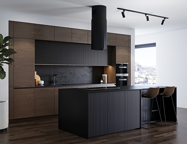 Diseño de cocinas - 30 ideas de cocinas con muebles de color negro