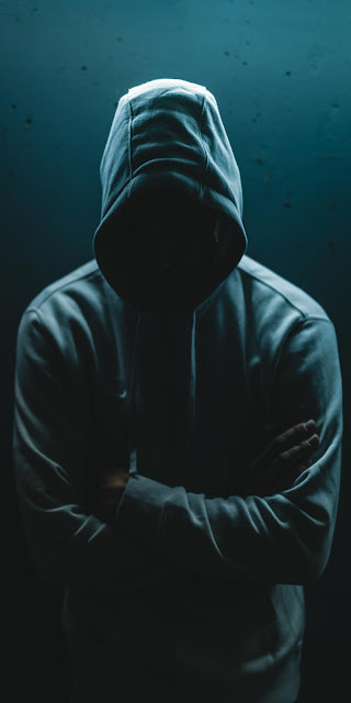 Hoodie Guy on dark Iphone wallpaper IPhone wallpaper with hood in the dark