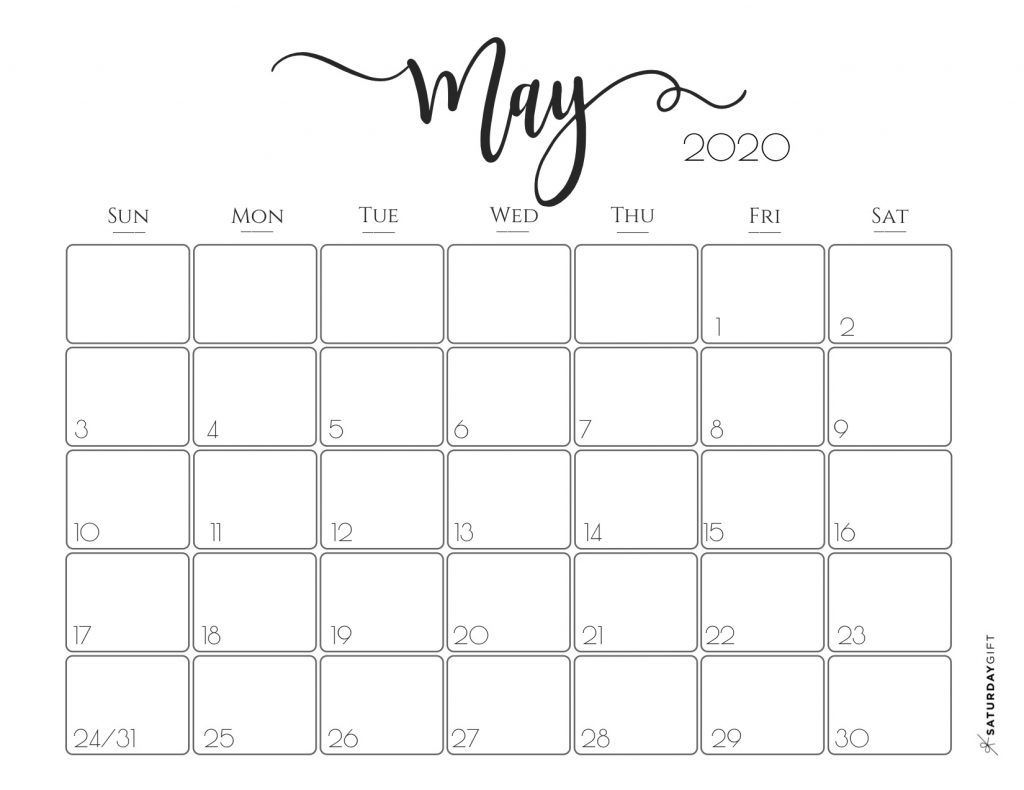 Free Printable Calendar 2021: Free Printable Calendar May