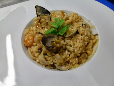 Receta de risotto alla marinara.