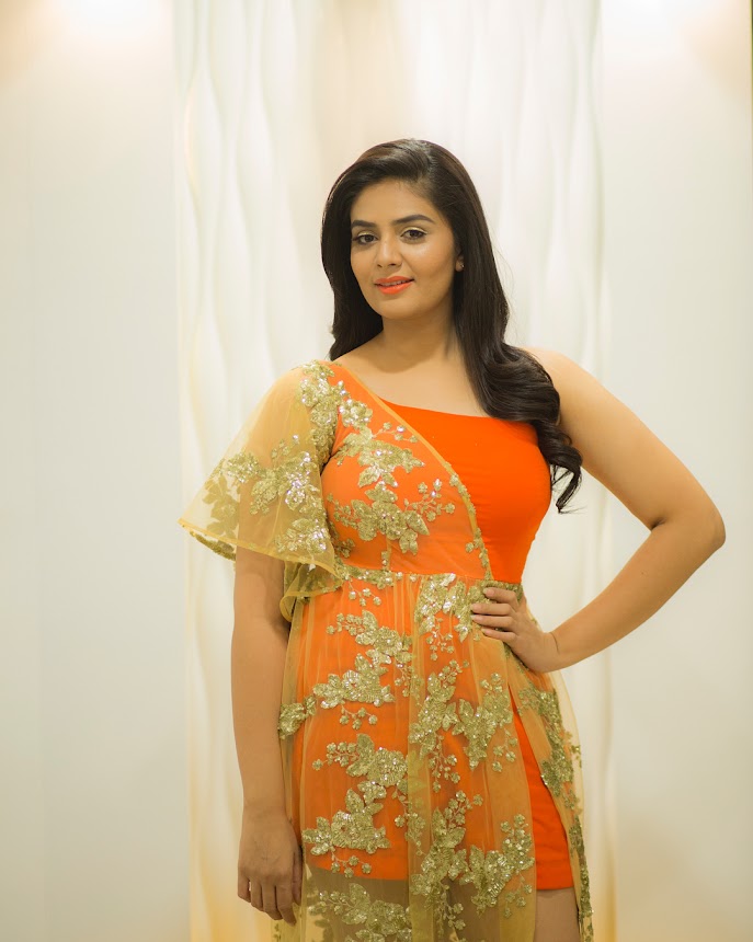 SreeMukhi stills at Zee Golden Awards