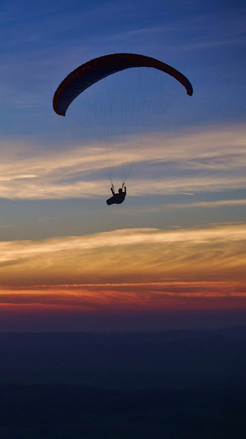 Sunset parachute, parachute, parachute sports wallpaper.