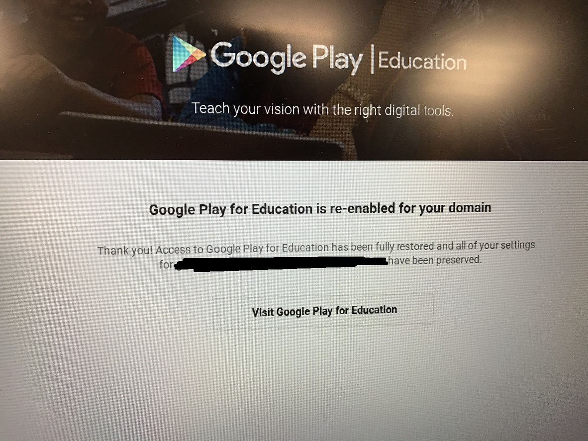 Google Chromebook Enable Google play store in EDU domain chromebook
