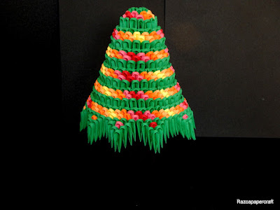 3D origami Christmas tree