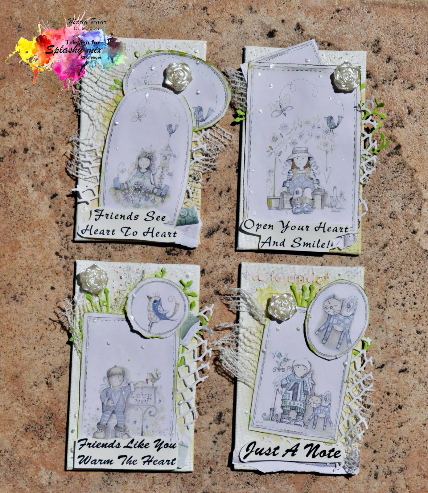 Mixed Media & Paper crafts Challenge blog: Friendship canvas