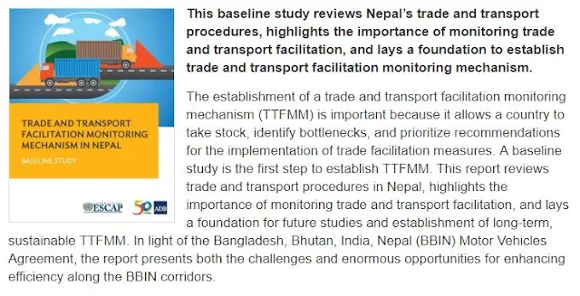 Trade and Transport Facilitation Monitoring Mechanism in Nepal: Baseline Study Publication | December 2017