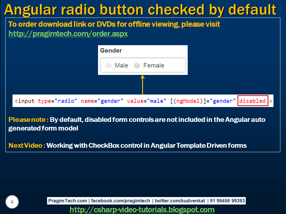 Sql server, and c video tutorial Angular radio button checked by