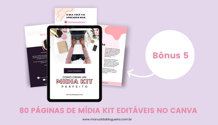 80 Páginas de Mídia Kit Editável No Canva - Mídia Kit Pack Mídia Kit Pack
