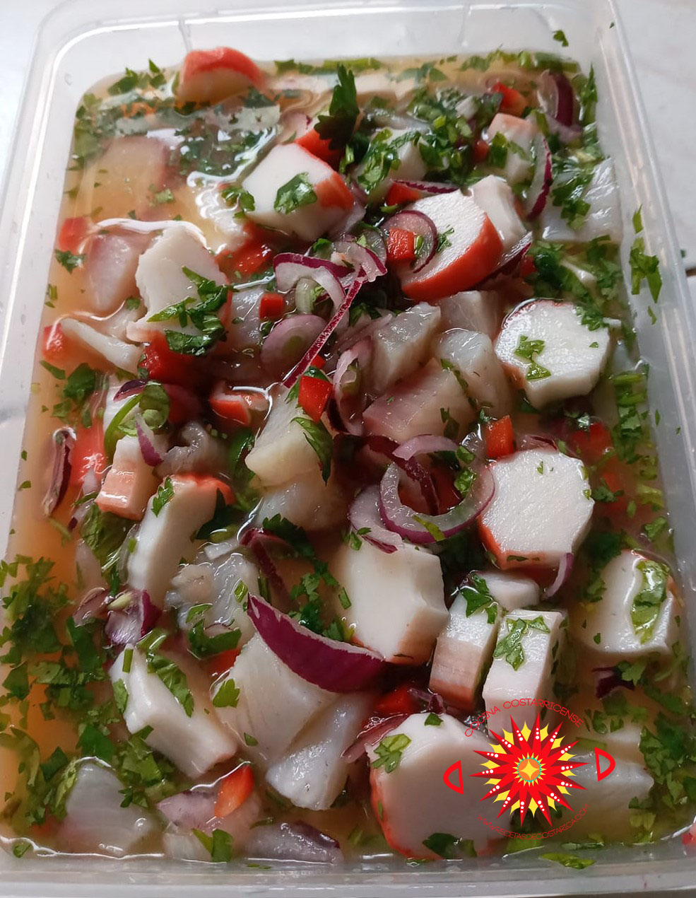 Cocina Costarricense ceviche surimi tilapia