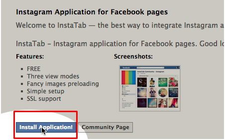 How To Get Instagram App On Facebook Page