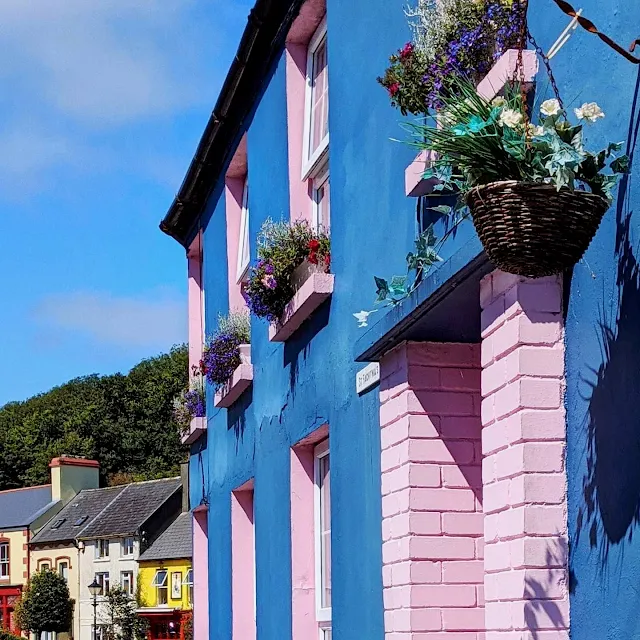 Blue and Pink Facade in Rosscarbery West Cork Ireland