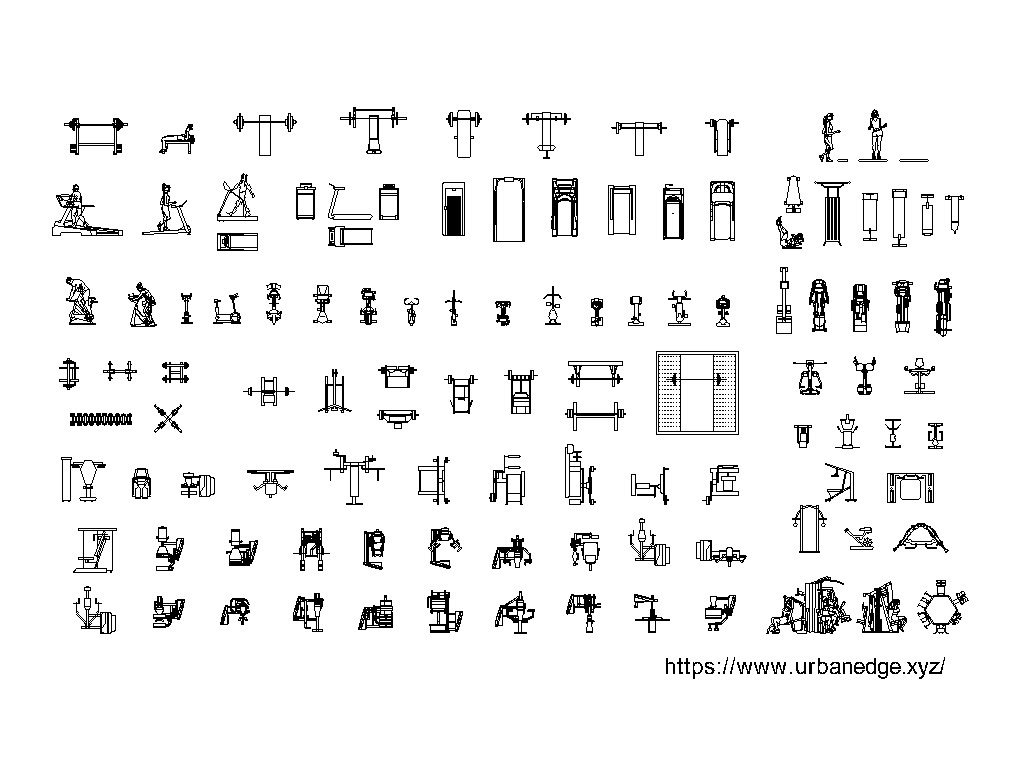Gym Cad Blocks, 110 Gym Equipments Cad Block Free Download, 44 OFF