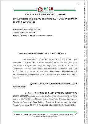 Justiça mantém "toque de recolher" em Santa Quitéria