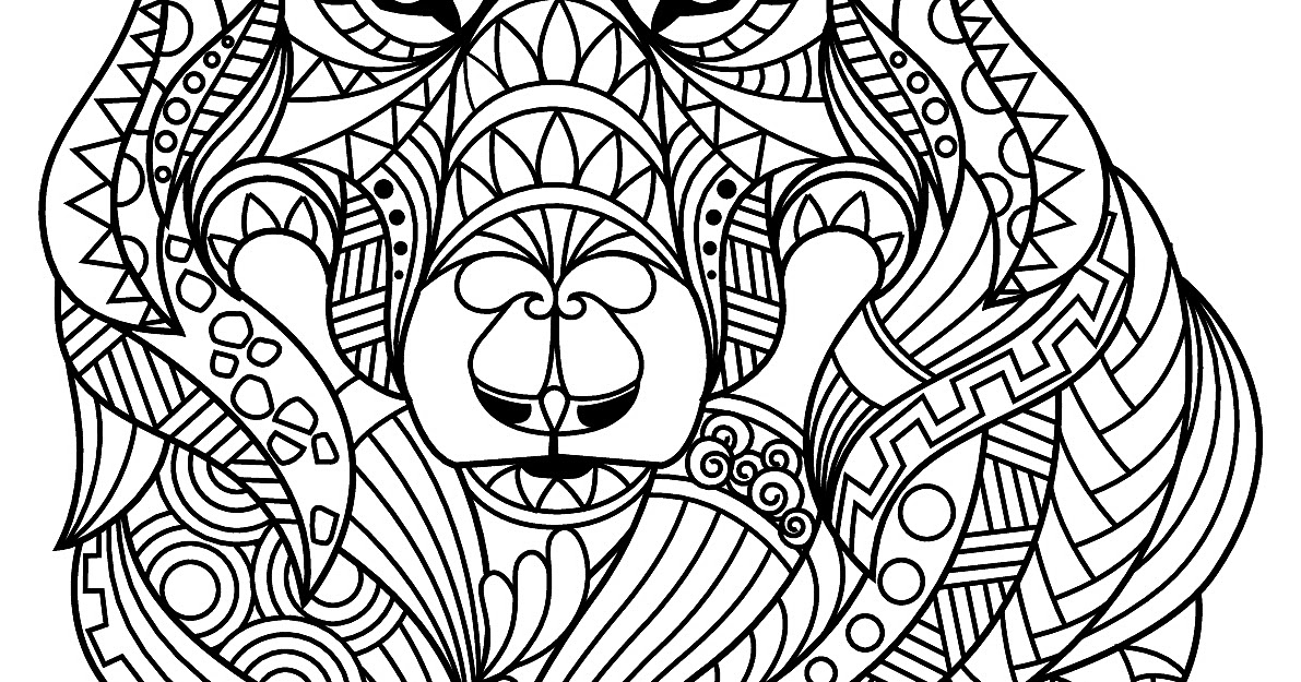 Malvorlagen - Wolf Mandala zum Drucken