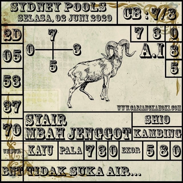 SYAIR TOGEL SYDNEY SELASA 02 JUNI 2020