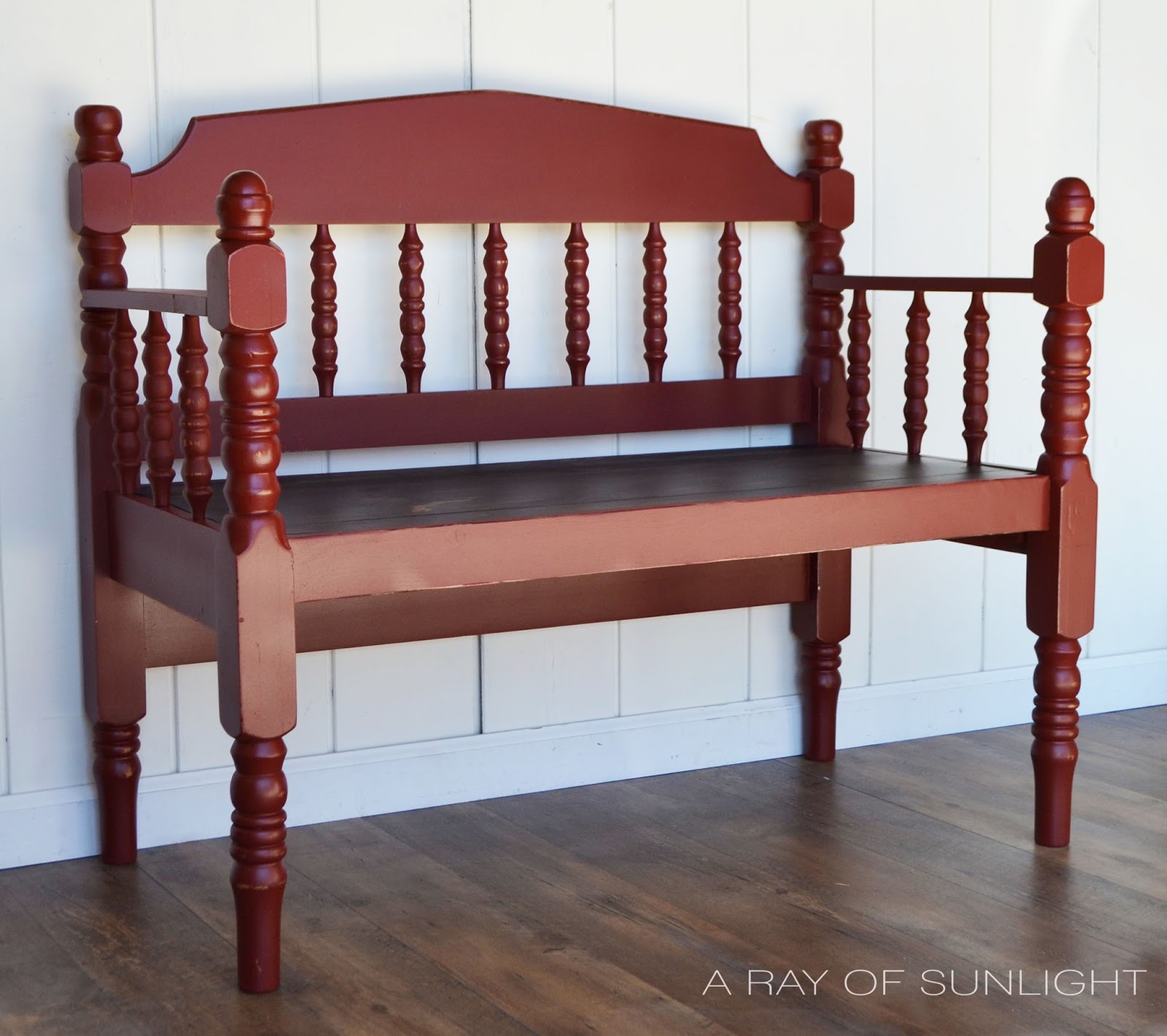 The Adorable Upcycled Red Bench Makeover A Ray of Sunlight