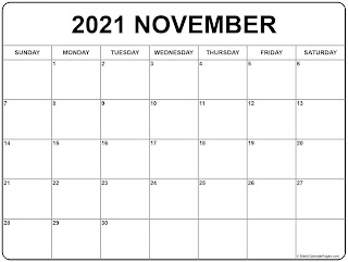 Free Printable Calendar November 2021 Free Printable Calendar November 2021
