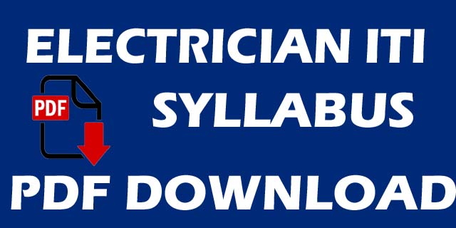 ITI ELECTRICIAN SYLLABUS PDF BOOK
