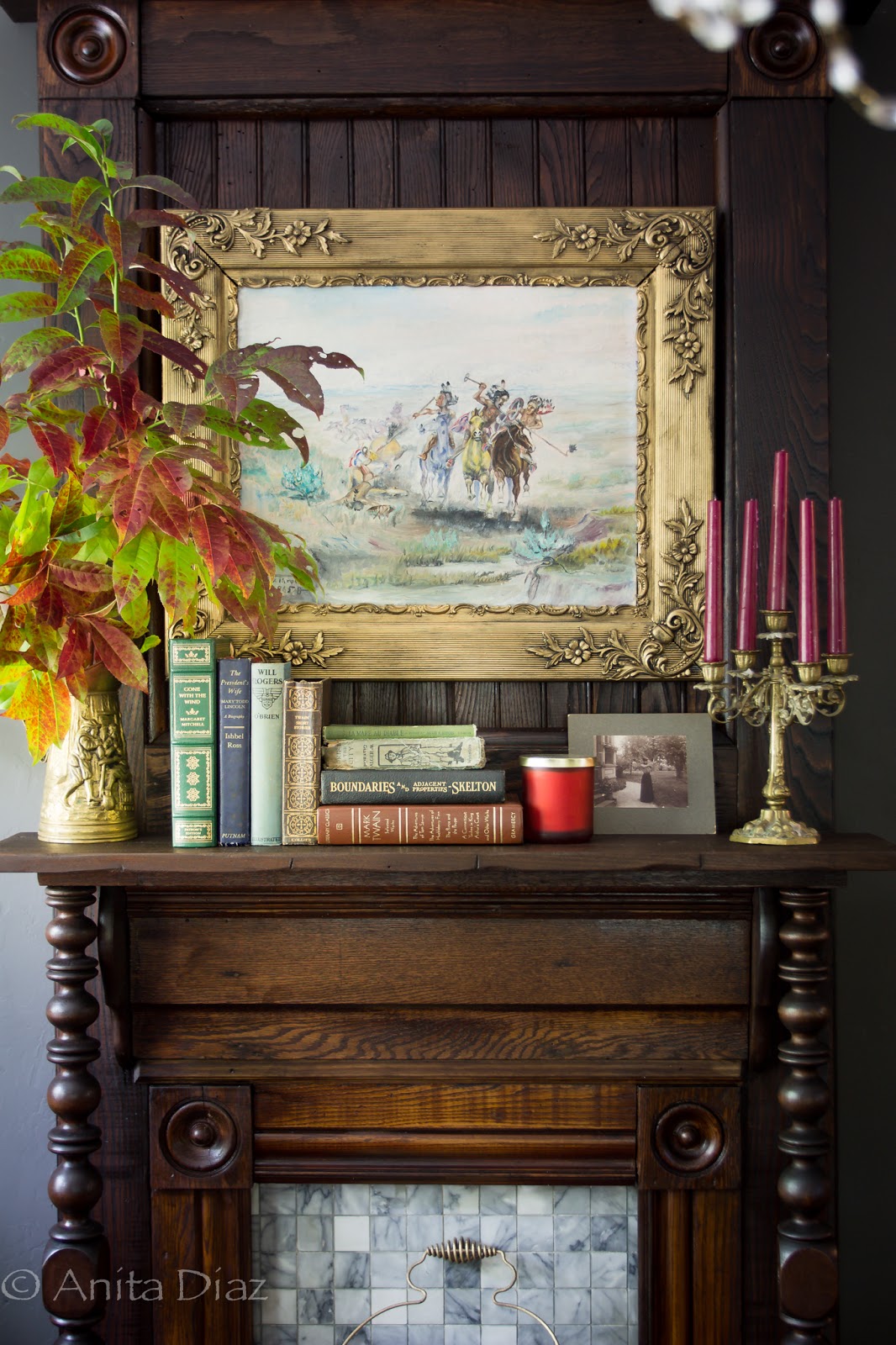 DIY Victorian mantel - Whispering Pines Homestead