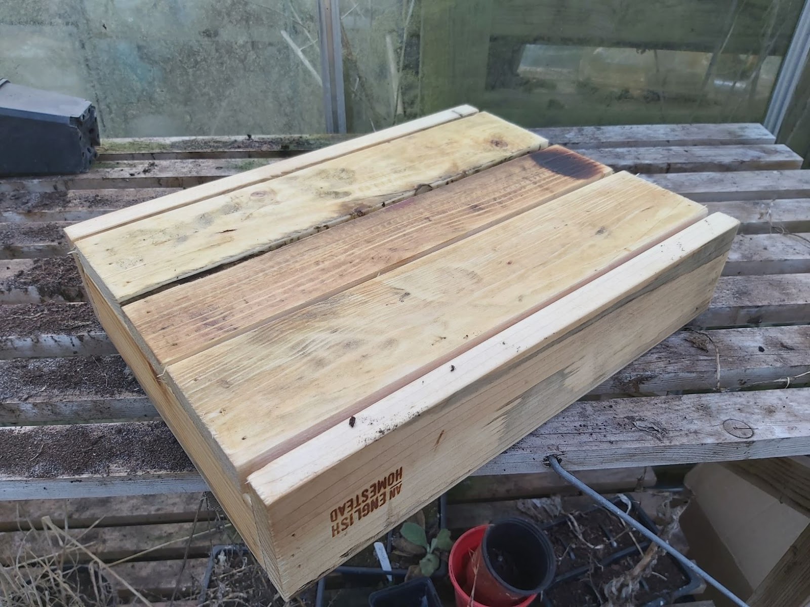 An English Homestead Wooden Seed Trays