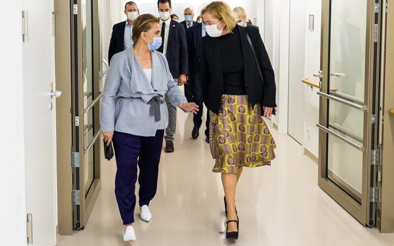 Grand Duchess Maria Teresa wore a wool cashmere belted jacket from Maison Rabih Kayrouz