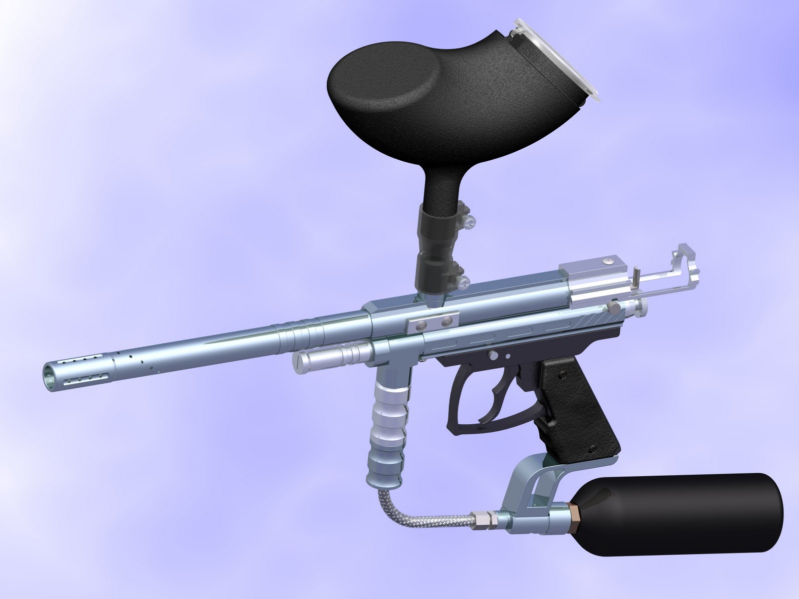 Evan's Place: CAD model of Paintball Gun