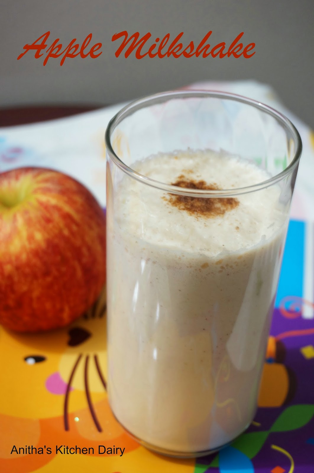 Anitha's Kitchen Diary Apple Milkshake