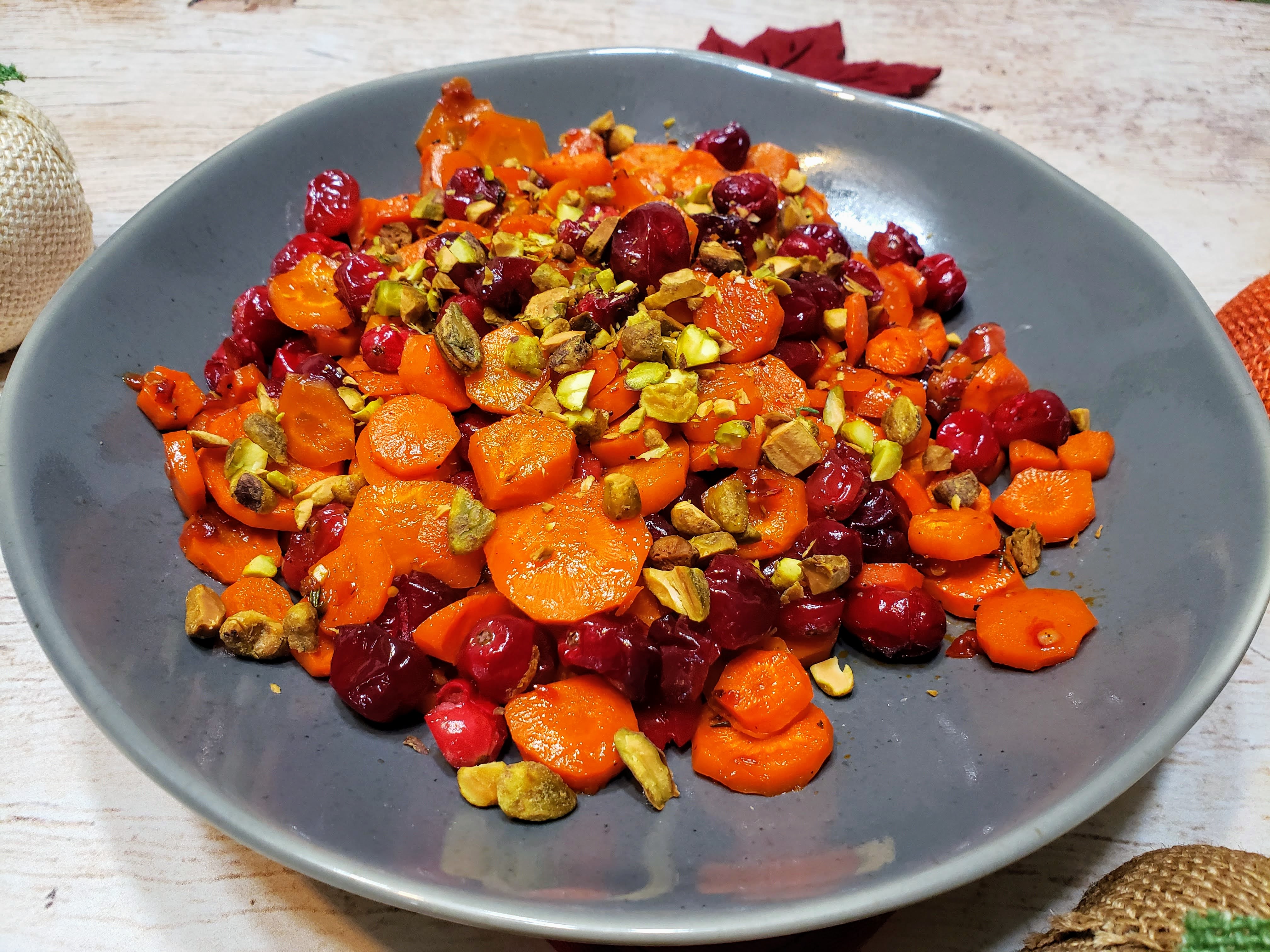 Maple Roasted Carrots with Cranberries