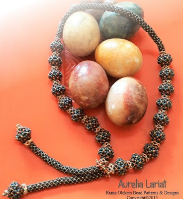 AURELIA Chenille Stitch Hollow Bead LARIAT