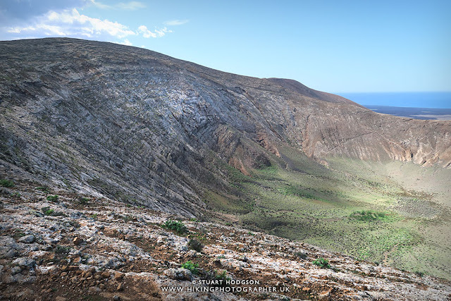 Caldera Blanca walk hike Lanzarote canary Islands map route photos