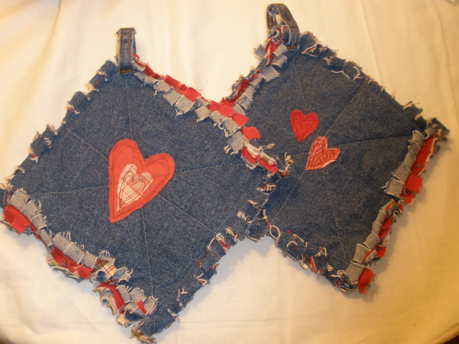 [Amy's] Crafty Shenanigans Shaggy denim potholders